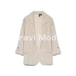 BLAZER DE LINO BEIS DE RALLAS - Imagen 1