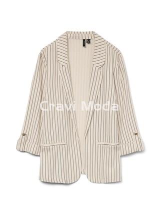 BLAZER DE LINO BEIS DE RALLAS - Imagen 1