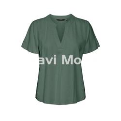 BLUSA DE LINO VERDE - Imagen 1