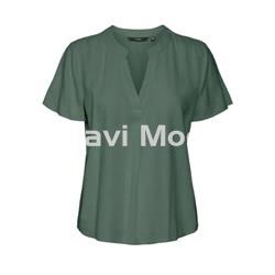 BLUSA DE LINO VERDE - Imagen 1
