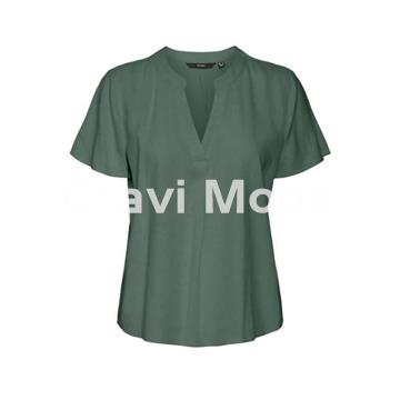 BLUSA DE LINO VERDE - Imagen 1