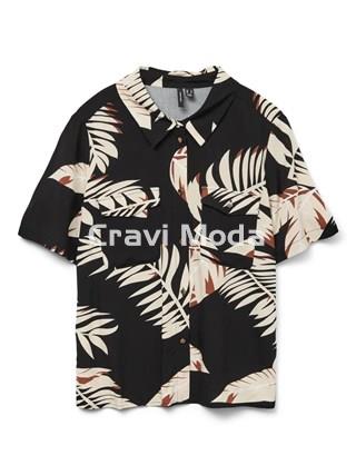 BLUSA MANGA CORTA ESTAMPADA - Imagen 1