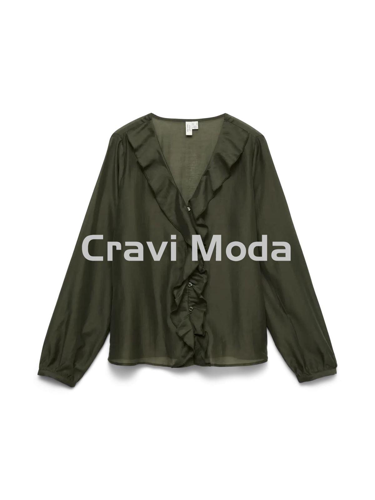 BLUSA TRANSPARENTE VERDE - Imagen 1