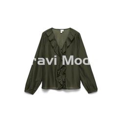 BLUSA TRANSPARENTE VERDE - Imagen 1