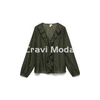 BLUSA TRANSPARENTE VERDE - Imagen 1