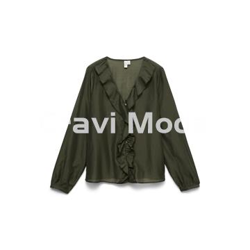 BLUSA TRANSPARENTE VERDE - Imagen 1