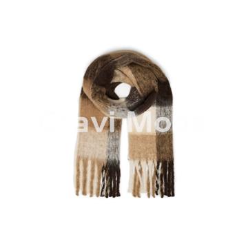BUFANDA DE CUADROS MARRÓN - Imagen 1