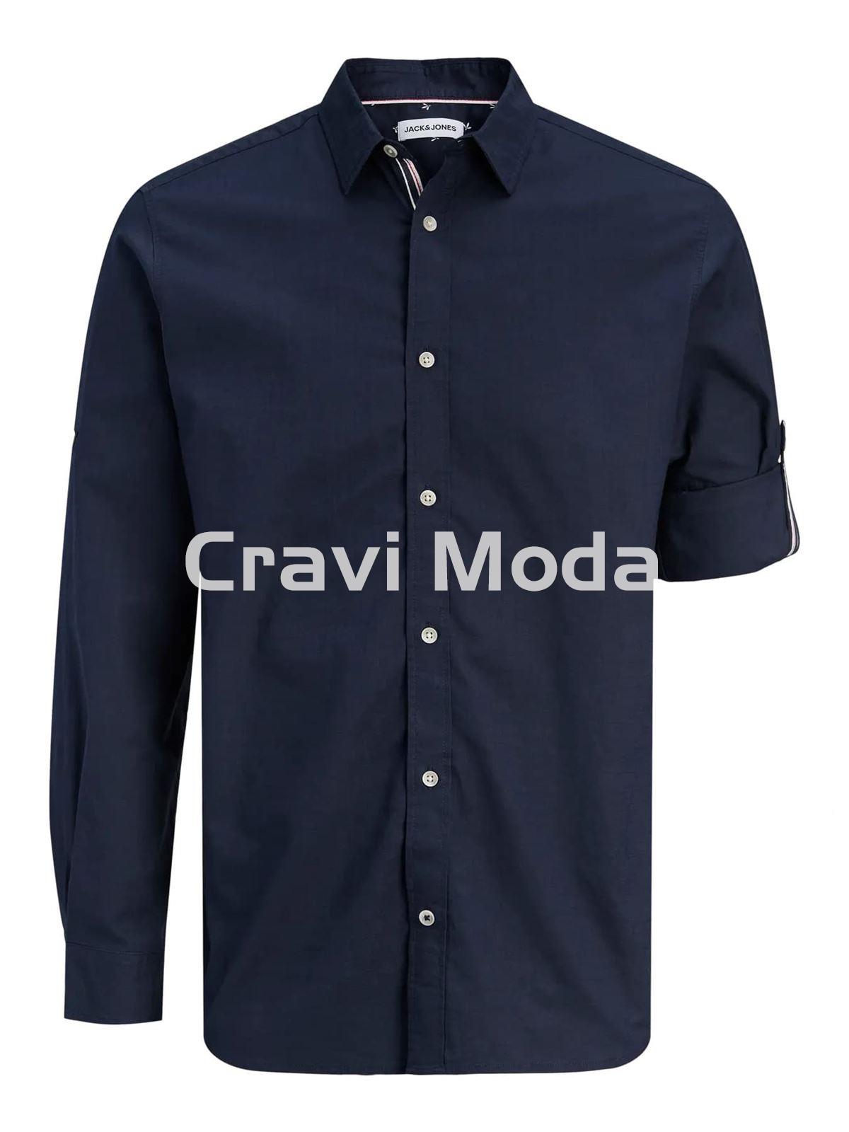 CAMISA AZUL MARINO DE LINO - Imagen 1
