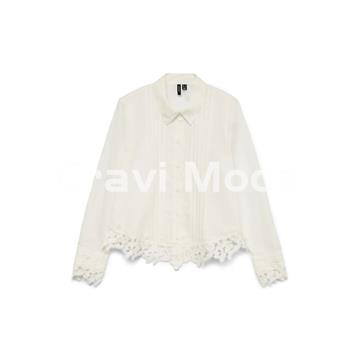 CAMISA BLANCA CON ENCAJE - Imagen 1