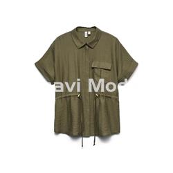 CAMISA DE MANGA CORTA VERDE - Imagen 1