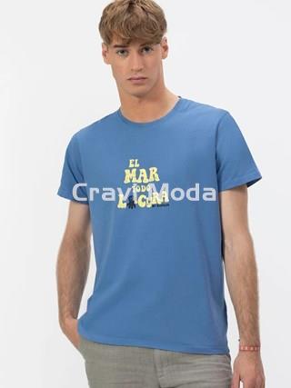 CAMISETA AZUL EL MAR TODO LO-CURA - Imagen 1