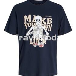 CAMISETA AZUL MARINO CALAVERA - Imagen 1