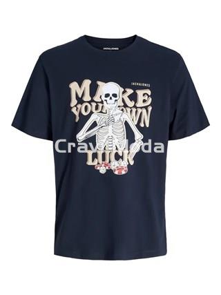 CAMISETA AZUL MARINO CALAVERA - Imagen 1