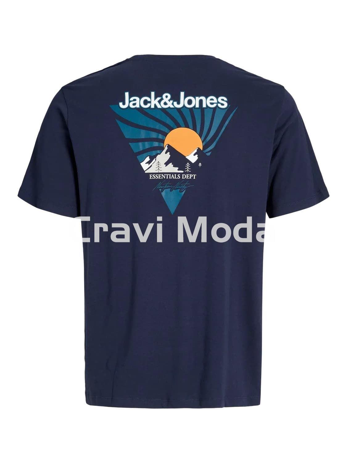 CAMISETA AZUL MARINO DIBUJO EN LA ESPALDA - Imagen 2