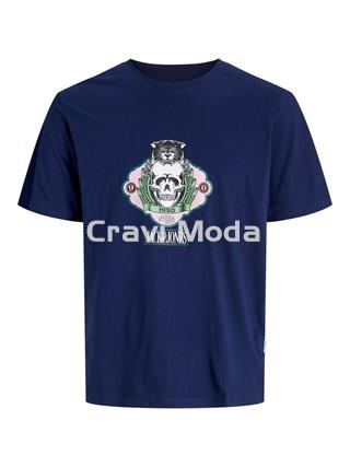 CAMISETA AZULON CALAVERA - Imagen 1