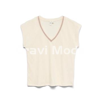 CAMISETA BEIS DE CUELLO PICO - Imagen 1