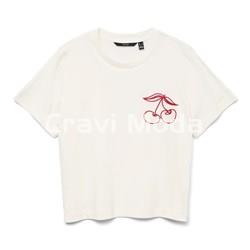 CAMISETA BLANCA "CEREZA" - Imagen 1
