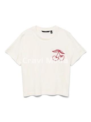 CAMISETA BLANCA "CEREZA" - Imagen 1