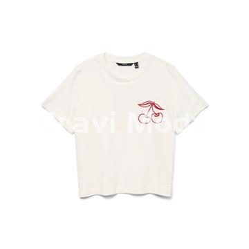 CAMISETA BLANCA "CEREZA" - Imagen 1