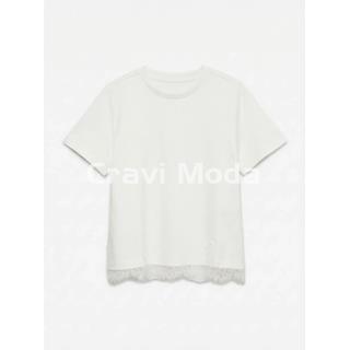 CAMISETA BLANCA CON ENCAJE - Imagen 1
