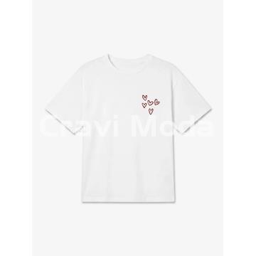 CAMISETA BLANCA CORAZONES - Imagen 1