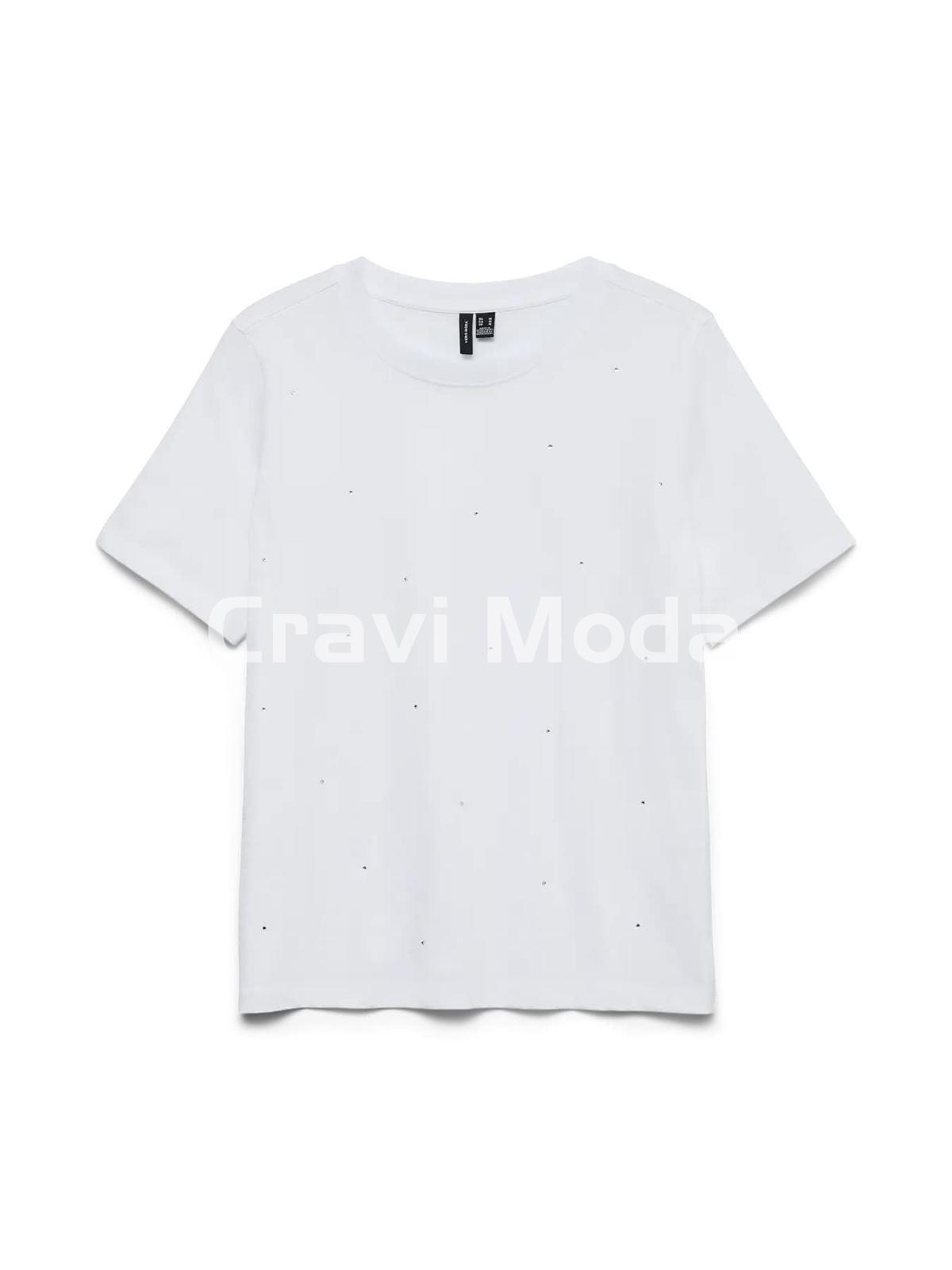CAMISETA BLANCA DE BRILLOS - Imagen 1