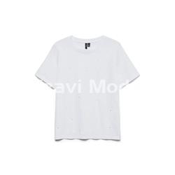 CAMISETA BLANCA DE BRILLOS - Imagen 1