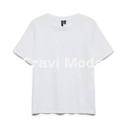 CAMISETA BLANCA DE BRILLOS - Imagen 1