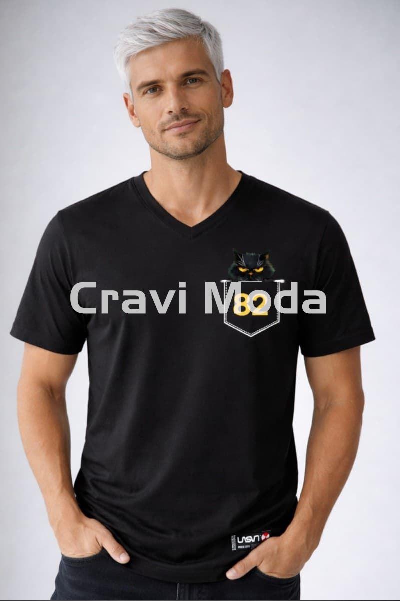 CAMISETA BONJOUR NEGRA - Imagen 1