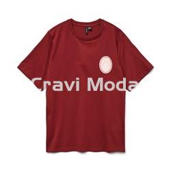 CAMISETA BURDEOS OVERSIZE - Imagen 1