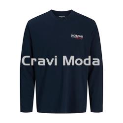 CAMISETA DE MANGA LARGA AZUL MARINO - Imagen 1