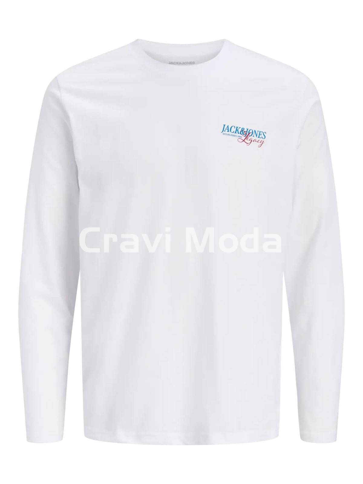 CAMISETA DE MANGA LARGA BLANCA - Imagen 1