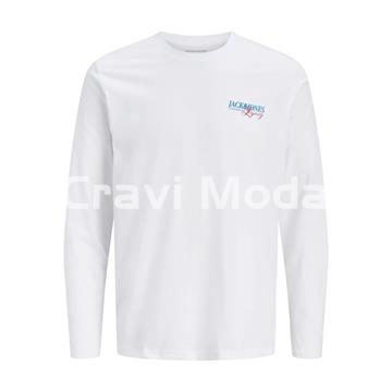 CAMISETA DE MANGA LARGA BLANCA - Imagen 1