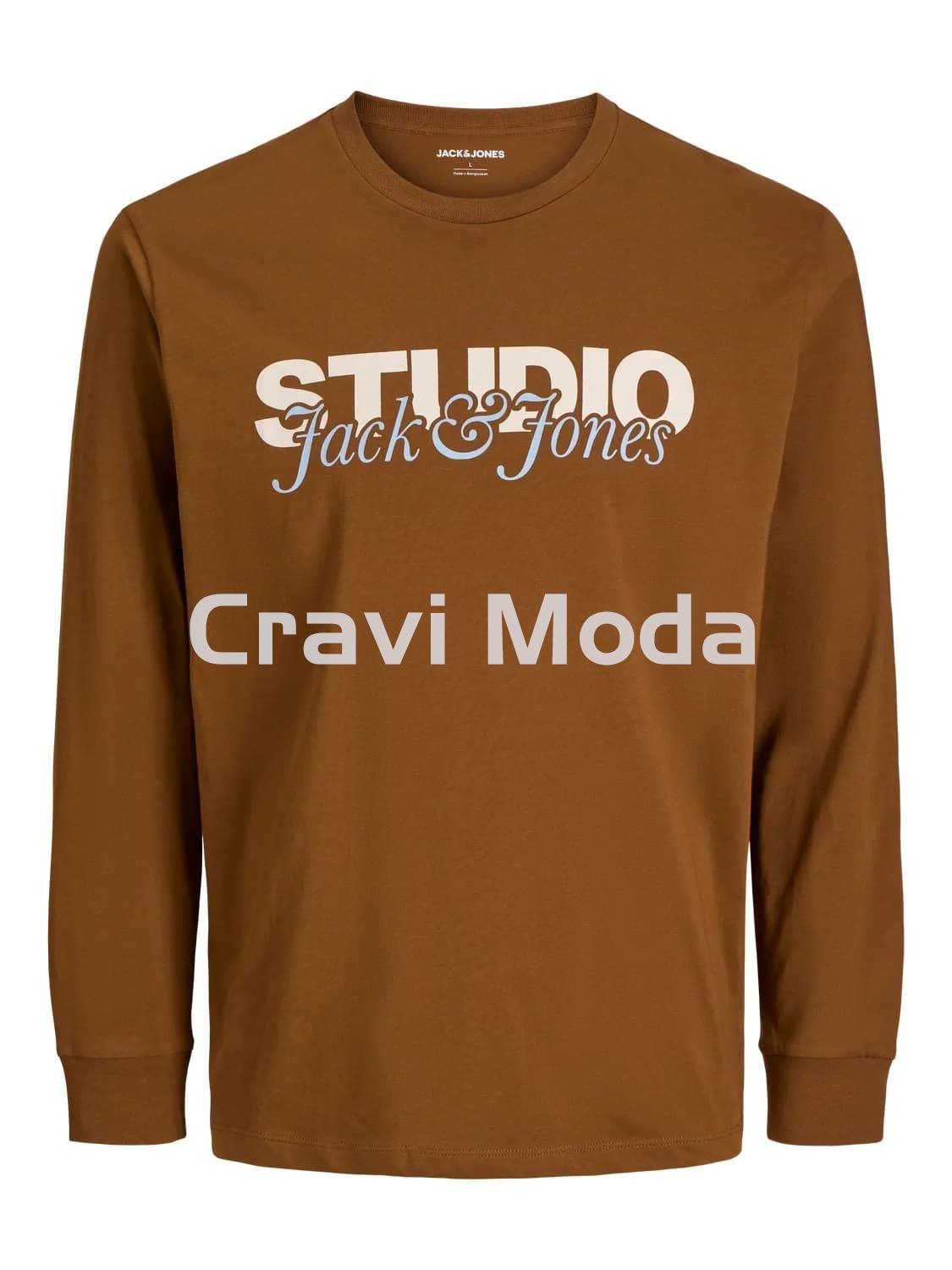CAMISETA DE MANGA LARGA MARRON - Imagen 1