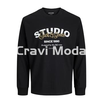 CAMISETA DE MANGA LARGA NEGRA - Imagen 1