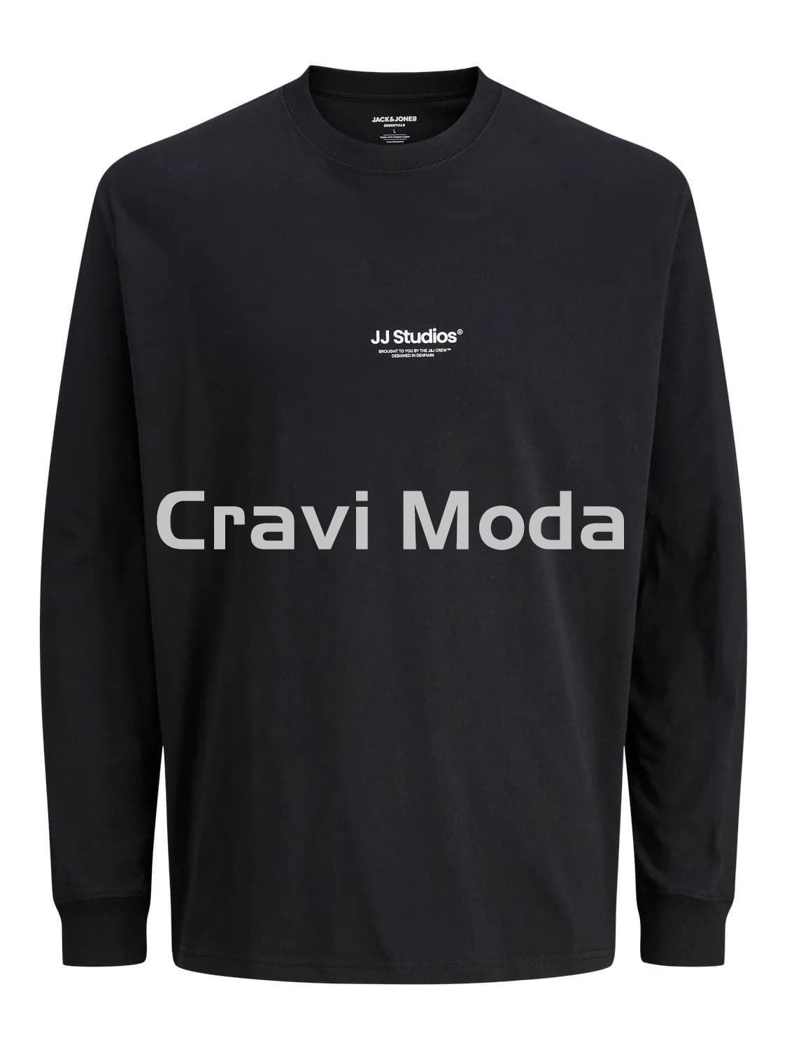 CAMISETA DE MANGA LARGA NEGRA - Imagen 1
