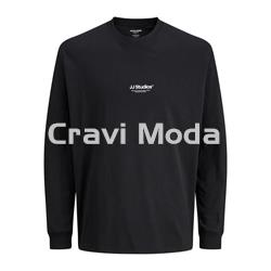 CAMISETA DE MANGA LARGA NEGRA - Imagen 1