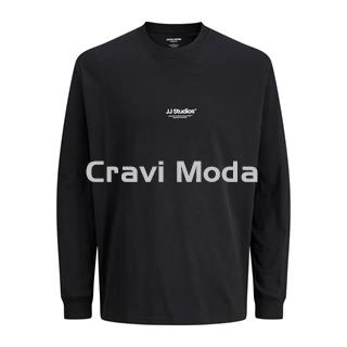 CAMISETA DE MANGA LARGA NEGRA - Imagen 1