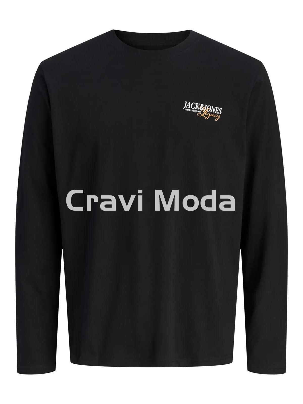 CAMISETA DE MANGA LARGA NEGRA - Imagen 1