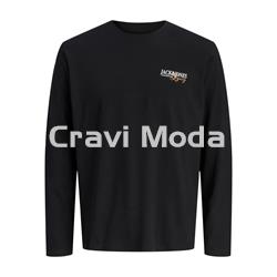 CAMISETA DE MANGA LARGA NEGRA - Imagen 1