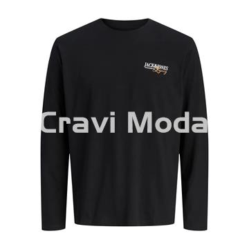 CAMISETA DE MANGA LARGA NEGRA - Imagen 1