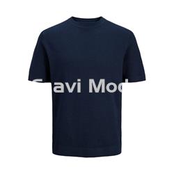 CAMISETA DE PUNTO AZUL MARINO - Imagen 1
