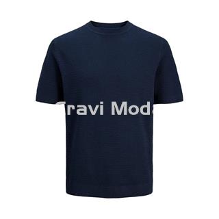 CAMISETA DE PUNTO AZUL MARINO - Imagen 1