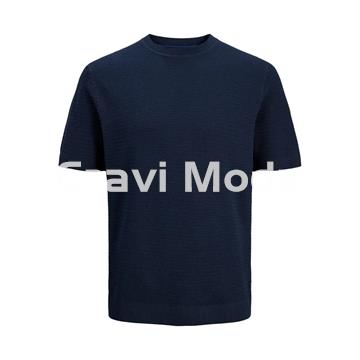 CAMISETA DE PUNTO AZUL MARINO - Imagen 1