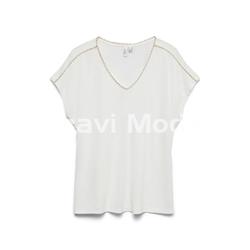 CAMISETA DE PUNTO FINO BLANCA - Imagen 1