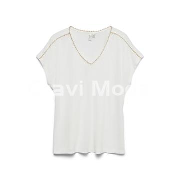 CAMISETA DE PUNTO FINO BLANCA - Imagen 1
