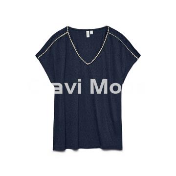 CAMISETA DE PUNTO FINO MARINO - Imagen 1