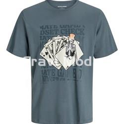 CAMISETA GRIS AZULADO CALAVERA - Imagen 1