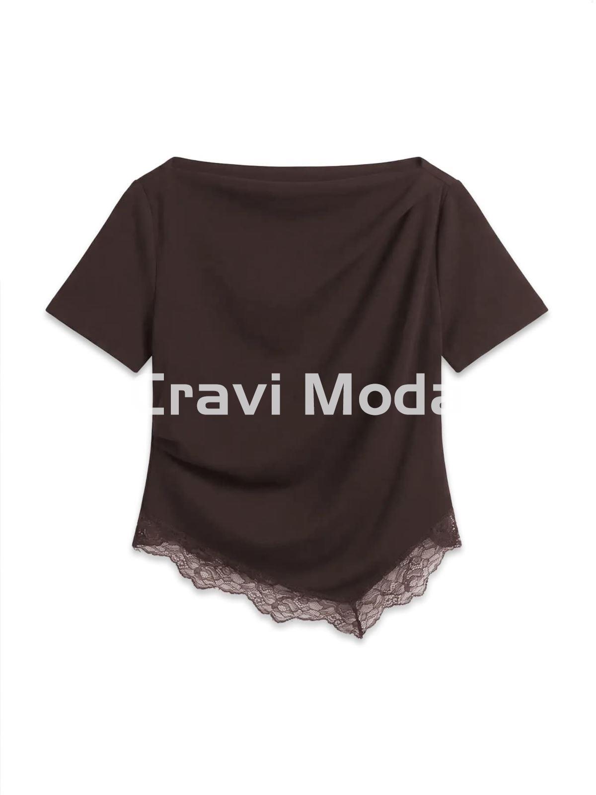 CAMISETA MARRÓN CHOCOLATE - Imagen 1