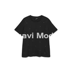 CAMISETA NEGRA DE BRILLOS - Imagen 1